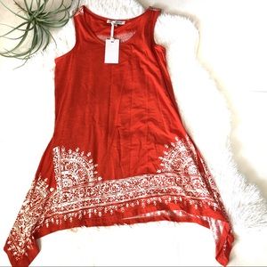 Rose + Olive orange tunic size Medium